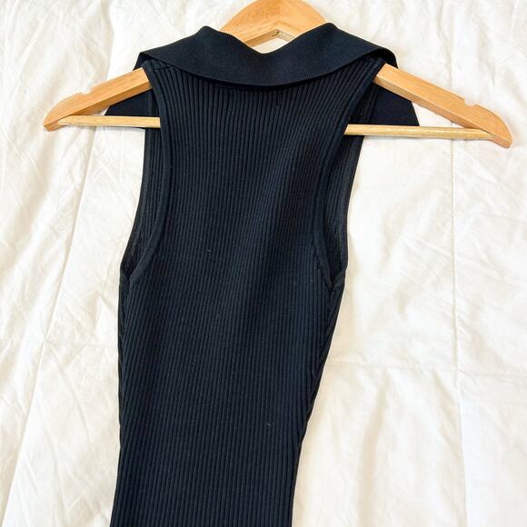 NWOT Dissh HAL Black Sleeveless Knit Maxi Dress Collared Women’s Size XS - Picture 9 of 9